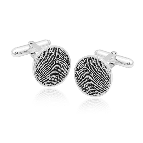 M2 Round Fingerprint Cufflinks