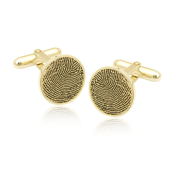M2 Round Fingerprint Cufflinks