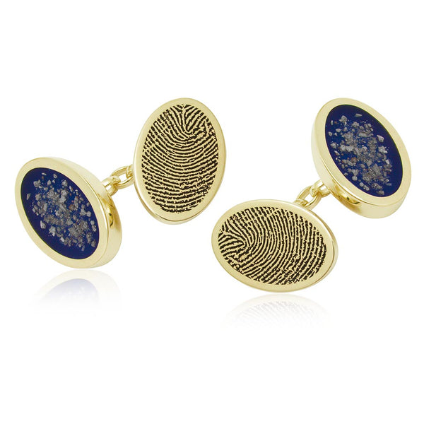 M7 Oval Fingerprint Cufflinks