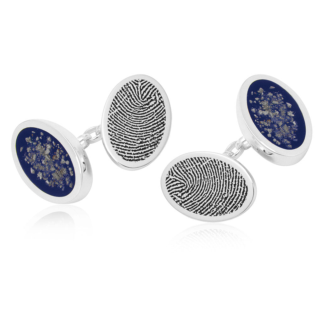 M7 Oval Fingerprint Cufflinks