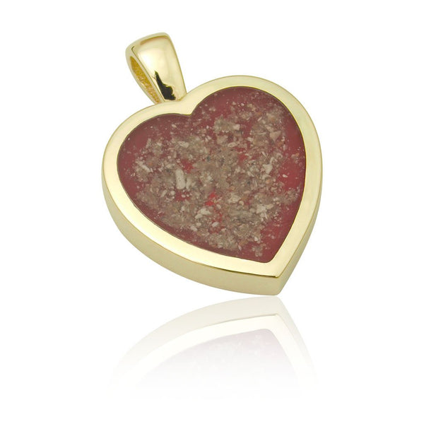 Heart shape resin pendant 21 x 15mm