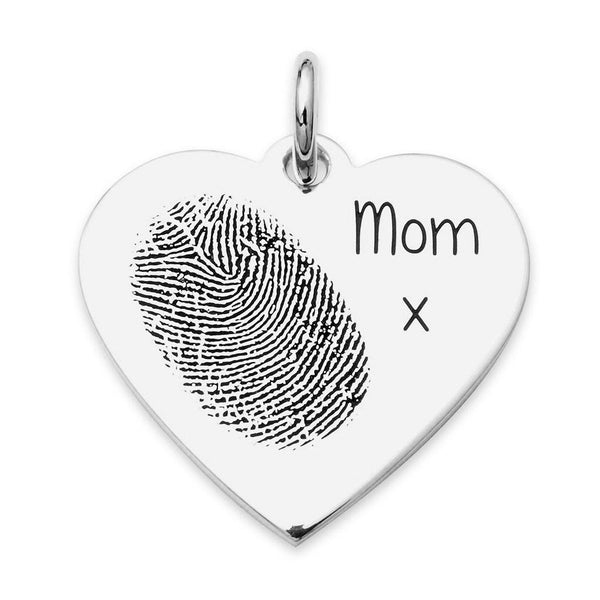 M4 Heart Fingerprint Pendant