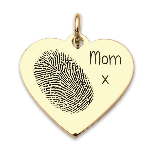 M4 Heart Fingerprint Pendant