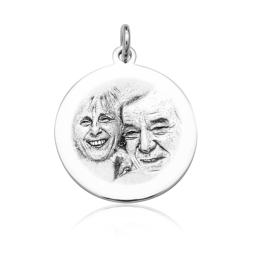 M6 Round 3D Engraved Pendant