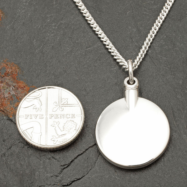 Small Round disc Pendant             (Flatish)