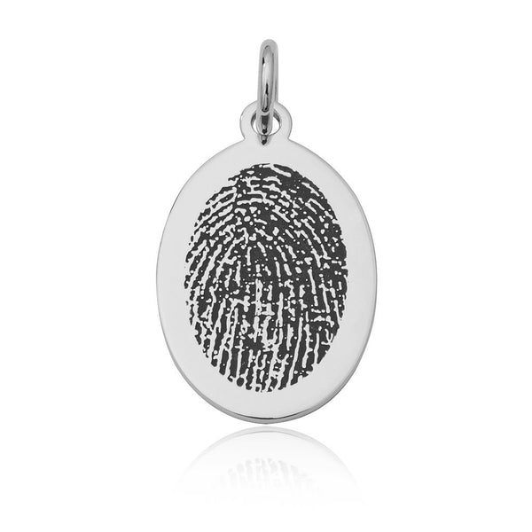 M5 Oval Fingerprint Pendant
