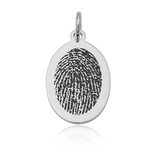 M5 Oval Fingerprint Pendant