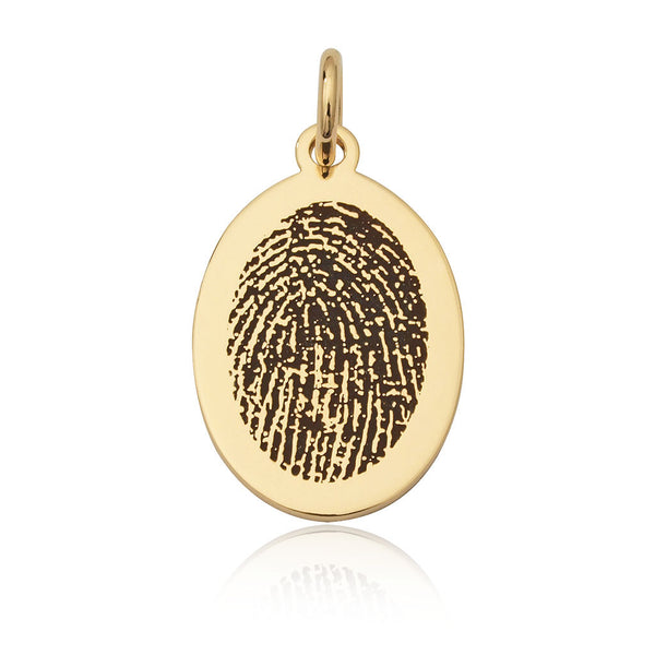 M5 Oval Fingerprint Pendant