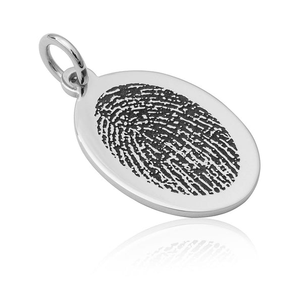 M5 Oval Fingerprint Pendant
