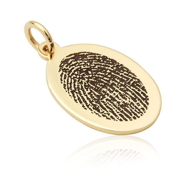 M5 Oval Fingerprint Pendant