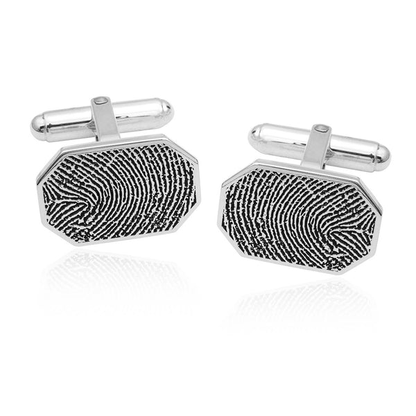 M3 Rectangle Fingerprint Cufflinks