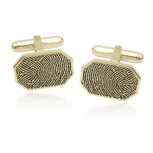M3 Rectangle Fingerprint Cufflinks